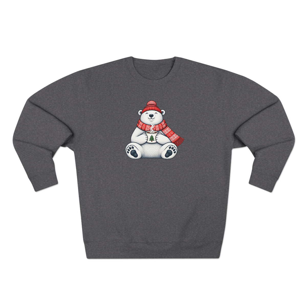 Cozy Cocoa Polar Bear Christmas Crewneck Sweatshirt