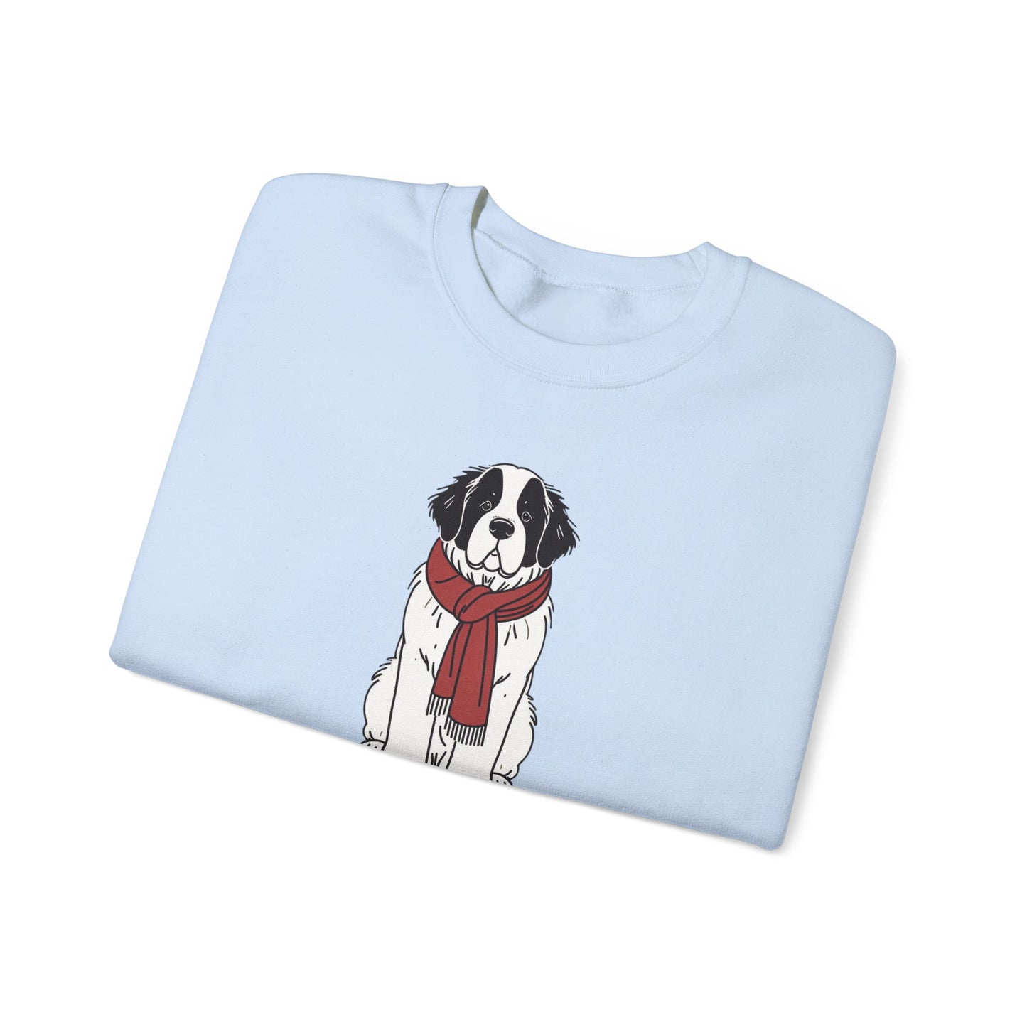 Adult Saint Bernard Scarf Premium Sweatshirt | Cozy Den Edition