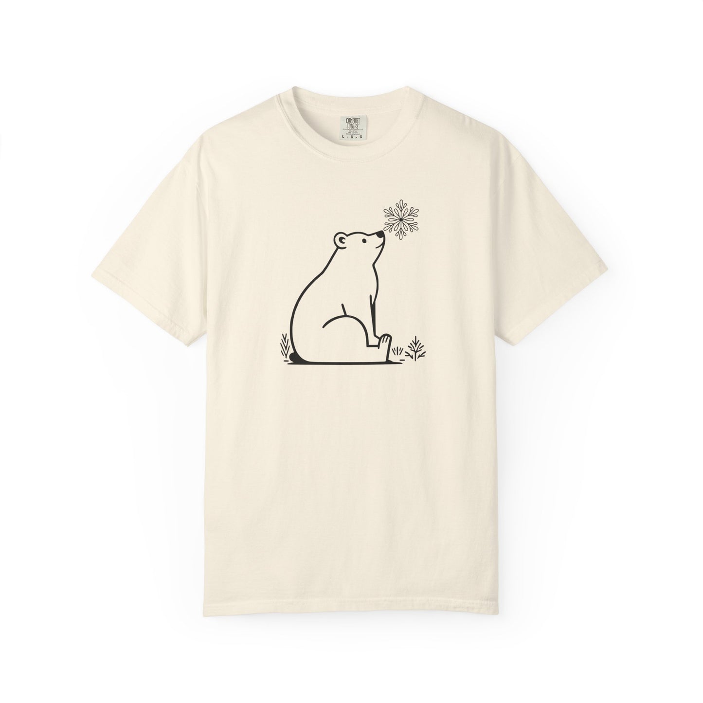 Comfort Colors Polar Bear Snowflake Tee