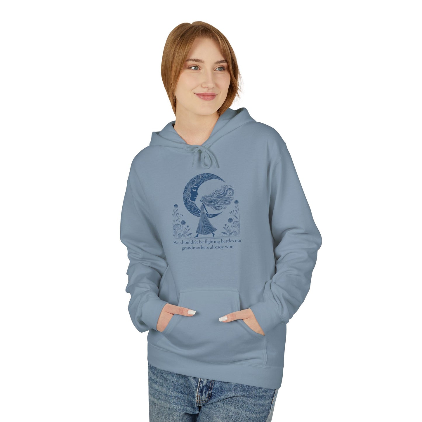 We Shouldn’t Be Fighting Battles Midweight  Hoodie,  Moon Goddess Design