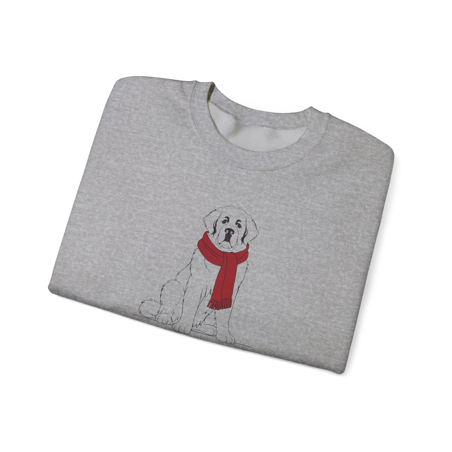 Saint Bernard Scarf Premium Sweatshirt | Cozy Den Edition