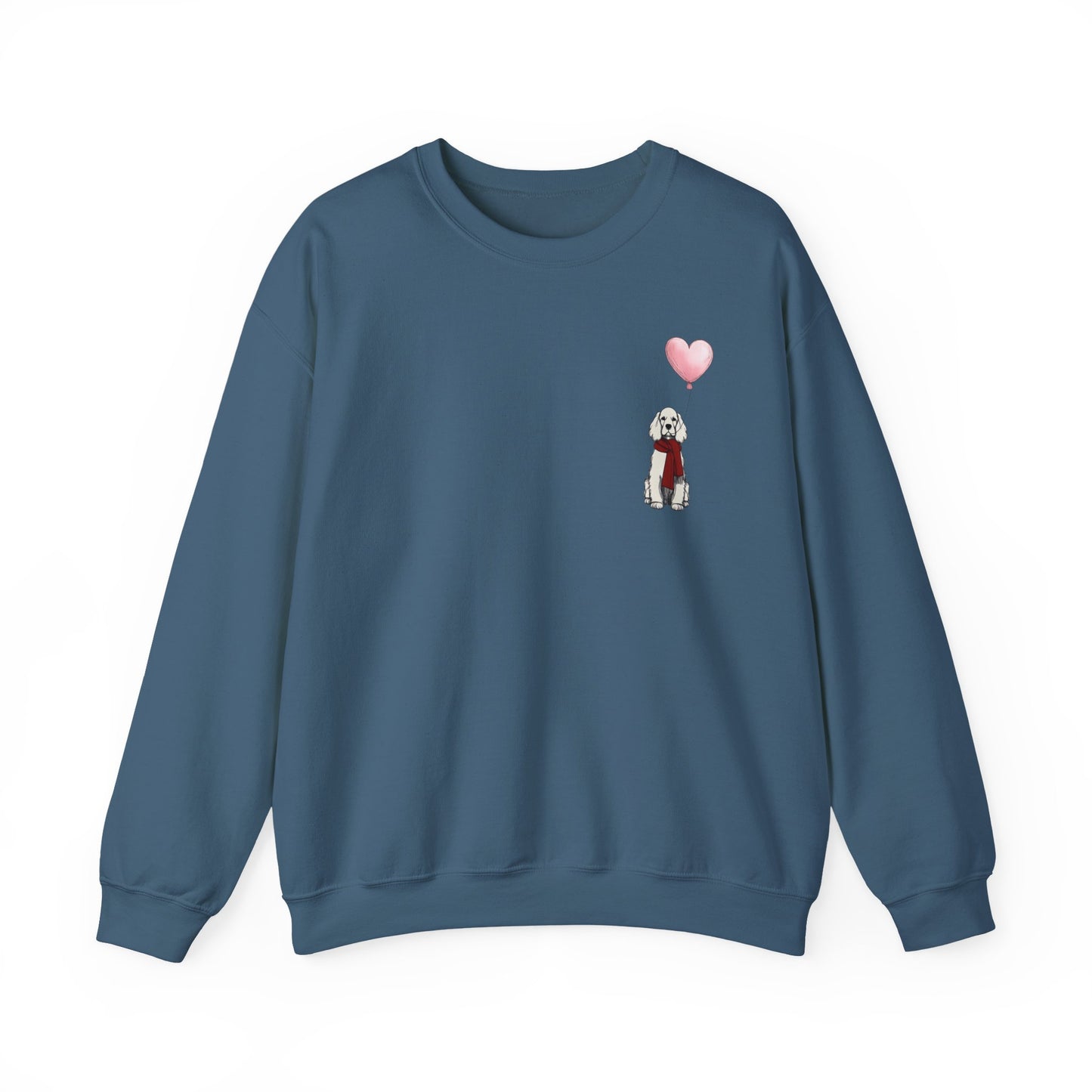 Cocker Spaniel with Heart Balloon Sweatshirt