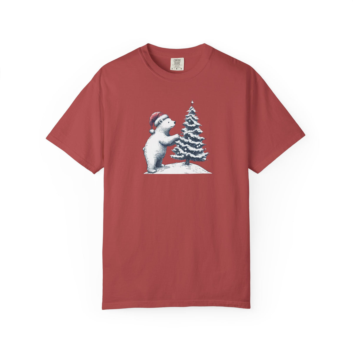 Polar Bear Christmas T-Shirt | Christmas Tree Comfort Colors Tee