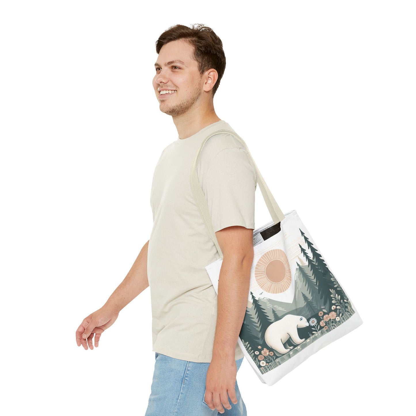 Signature Polar Bear Nature Tote Bag Double Sided