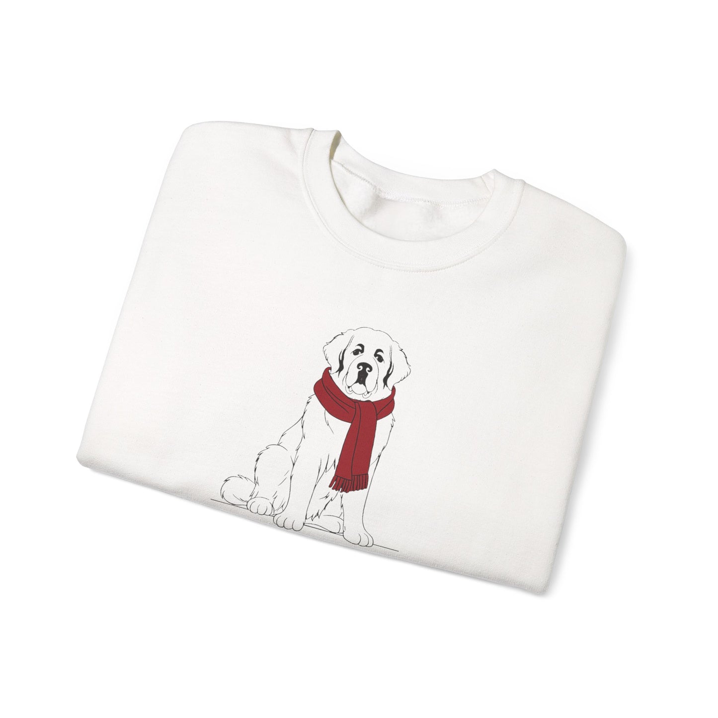 Saint Bernard Scarf Premium Sweatshirt | Cozy Den Edition