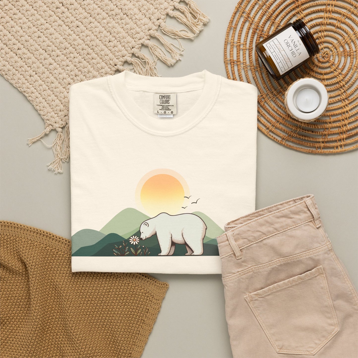 Polar Bear Sunrise T-Shirt — Wildflower Mountain Graphic