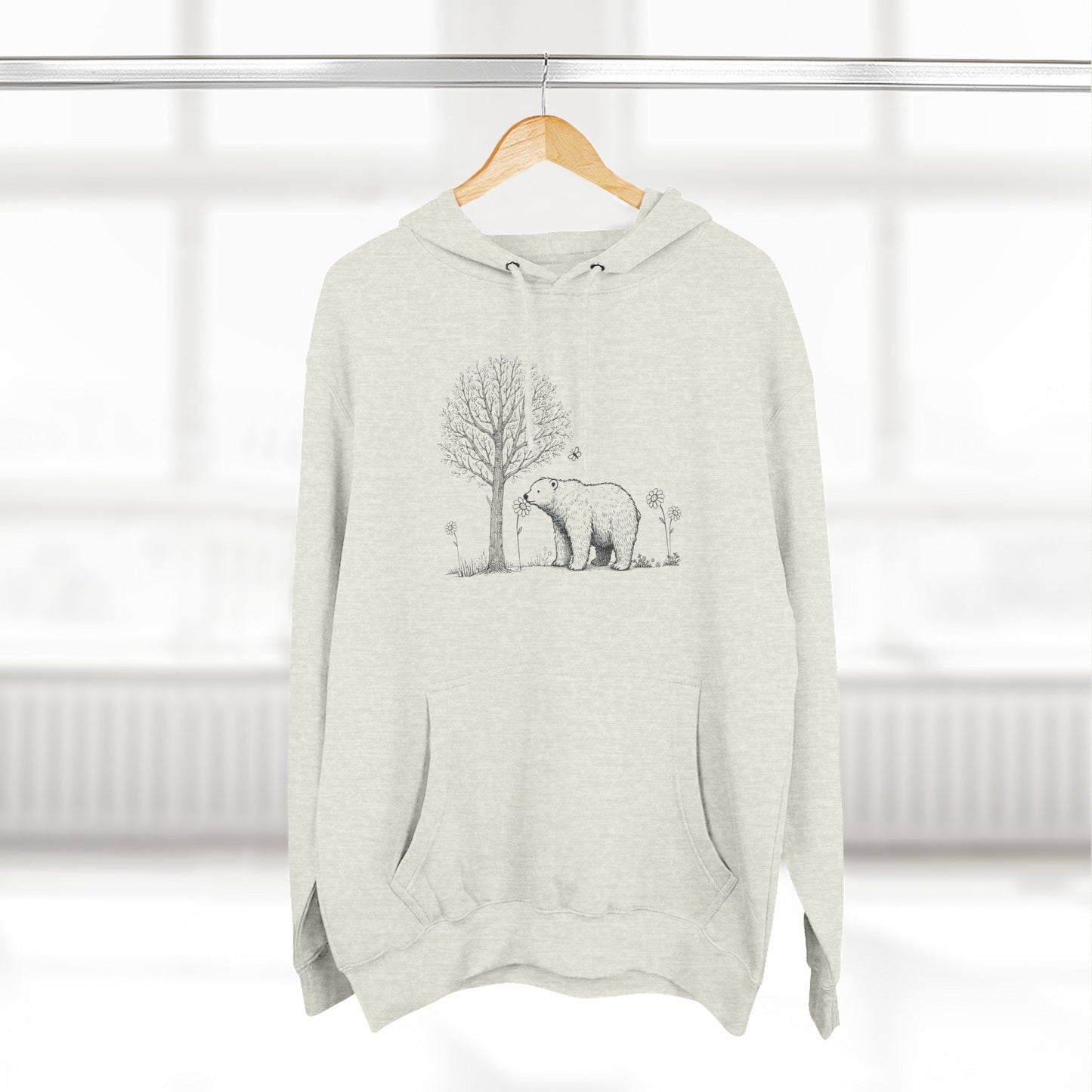 Wildflower Polar Bear Hoodie