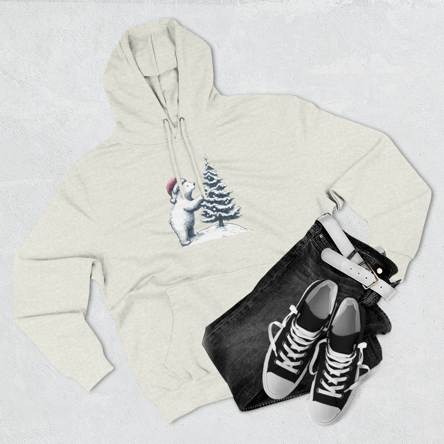 Polar Bear Christmas Tree Hoodie