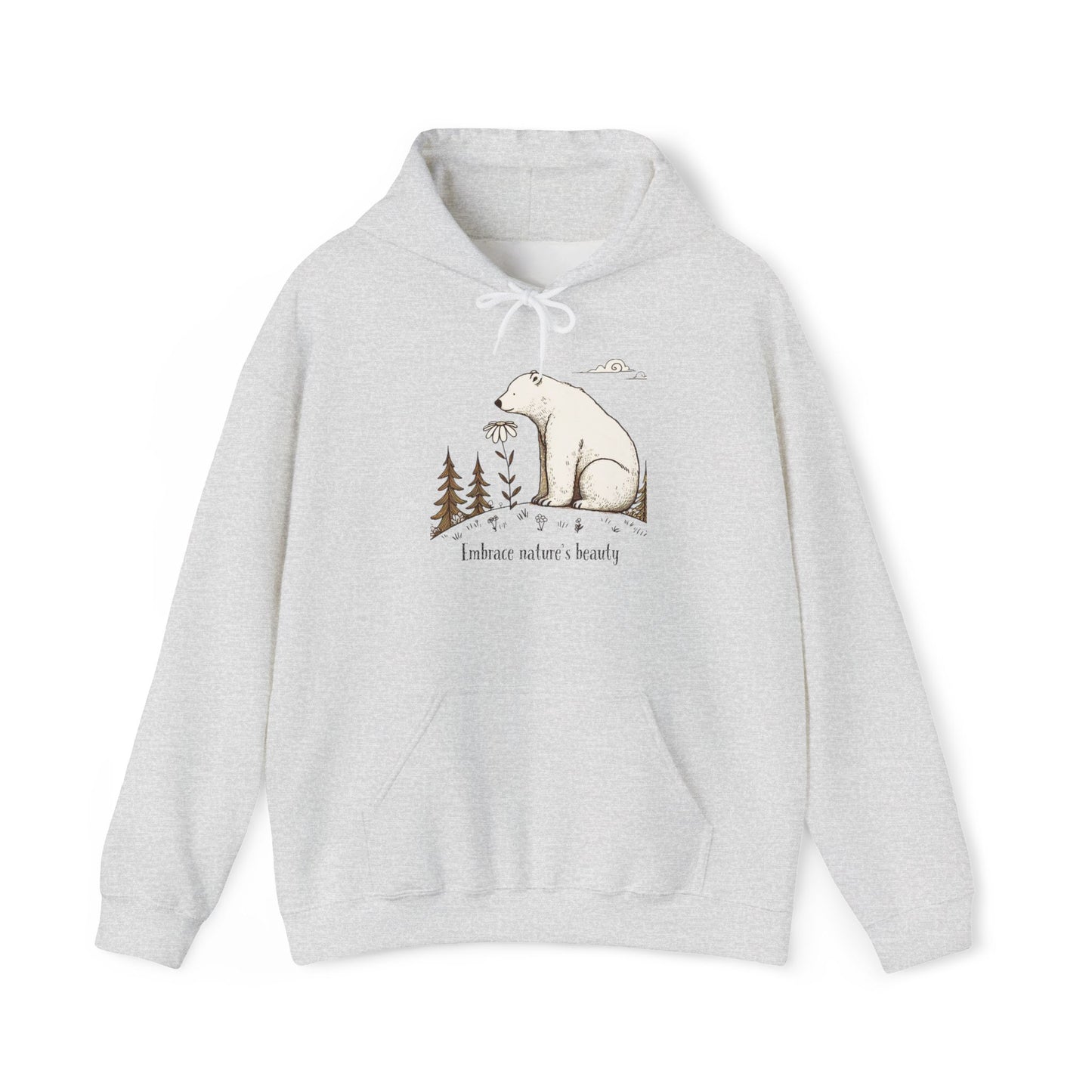 Embrace Nature’s Beauty Hoodie | Cozy Polar Bear Sweatshirt
