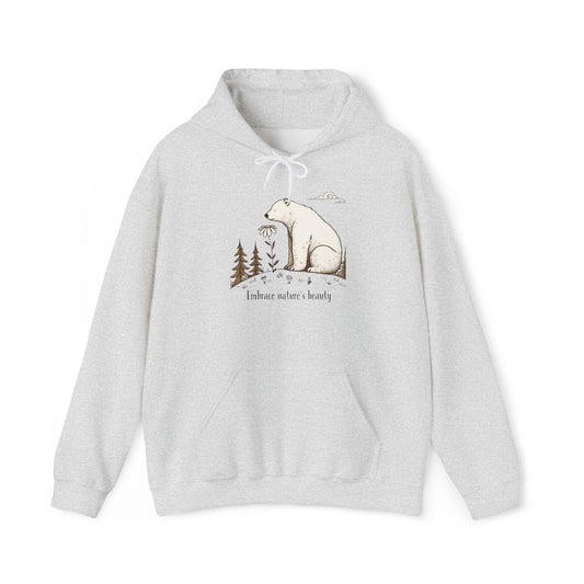 Embrace Nature’s Beauty Hoodie | Cozy Polar Bear Sweatshirt
