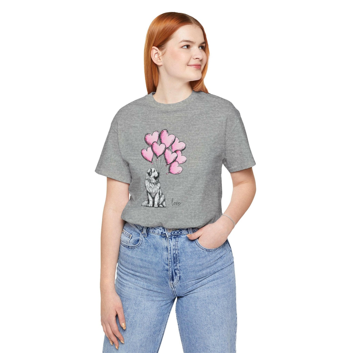 Great Pyrenees Dog Heart Balloons Tee