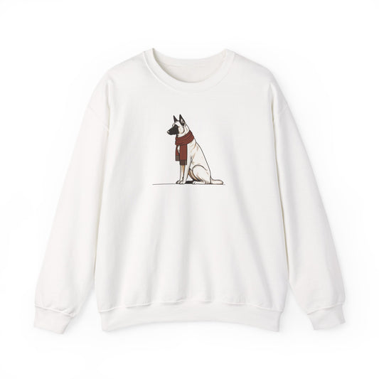 Belgian Malinois Scarf Premium Sweatshirt | Cozy Den Edition