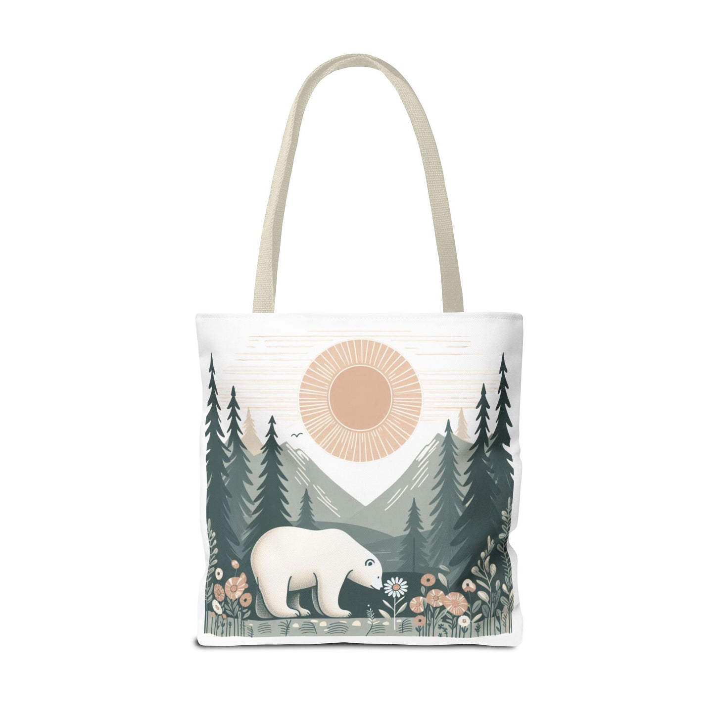 Signature Polar Bear Nature Tote Bag Double Sided