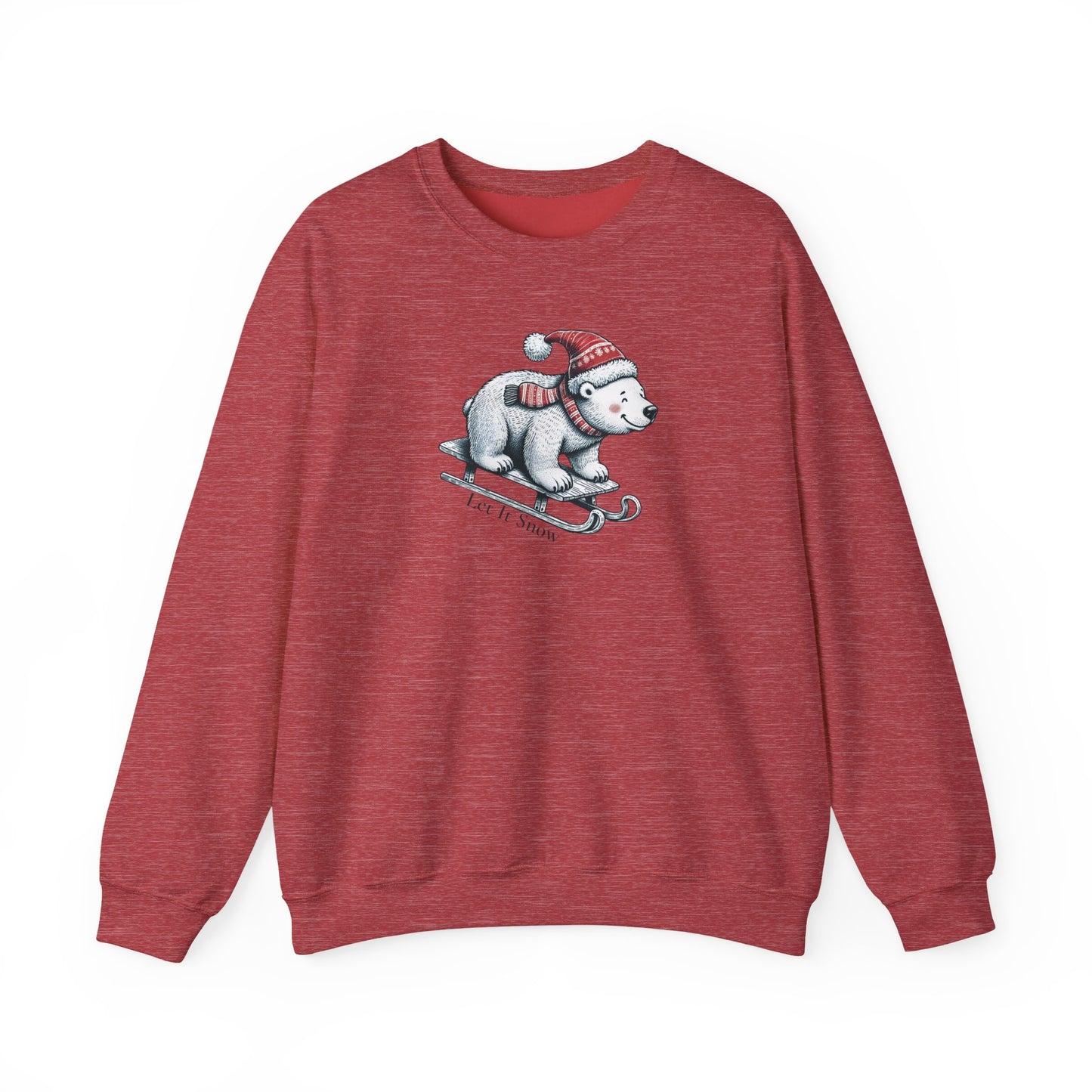 Let It Snow Polar Bear Sweatshirt | Cozy Holiday Pullover
