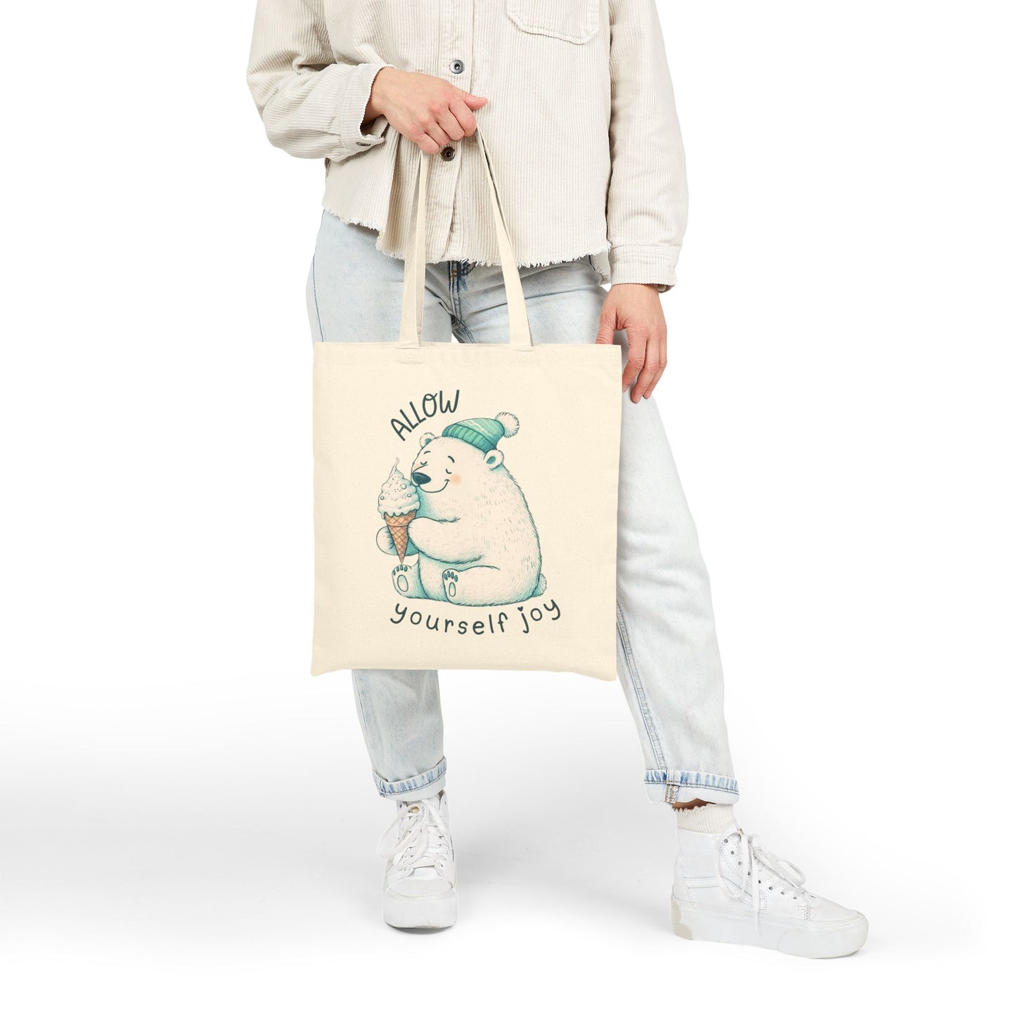 Allow Yourself Joy Cotton Canvas Tote | Polar Den Edition