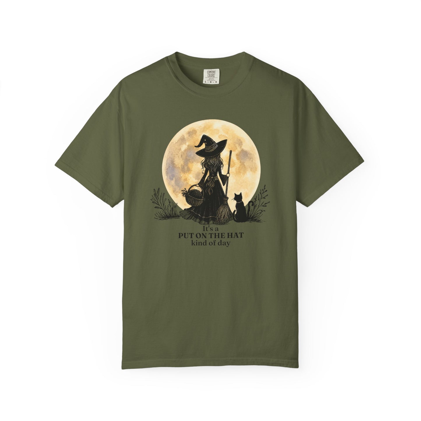 It's a Put on the Hat Kind of Day | Comfort Colors® Witch Graphic T-Shirt