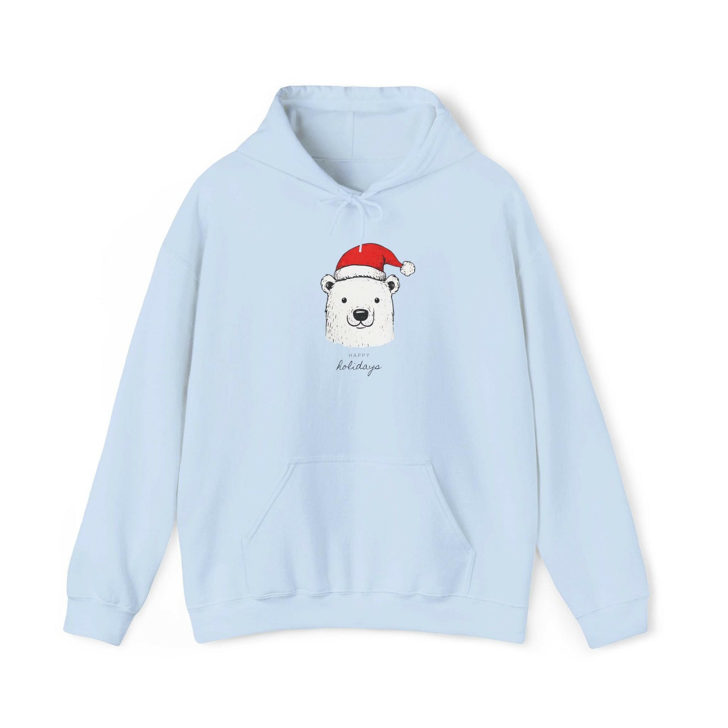 Polar Bear Santa Hat Christmas Hoodie