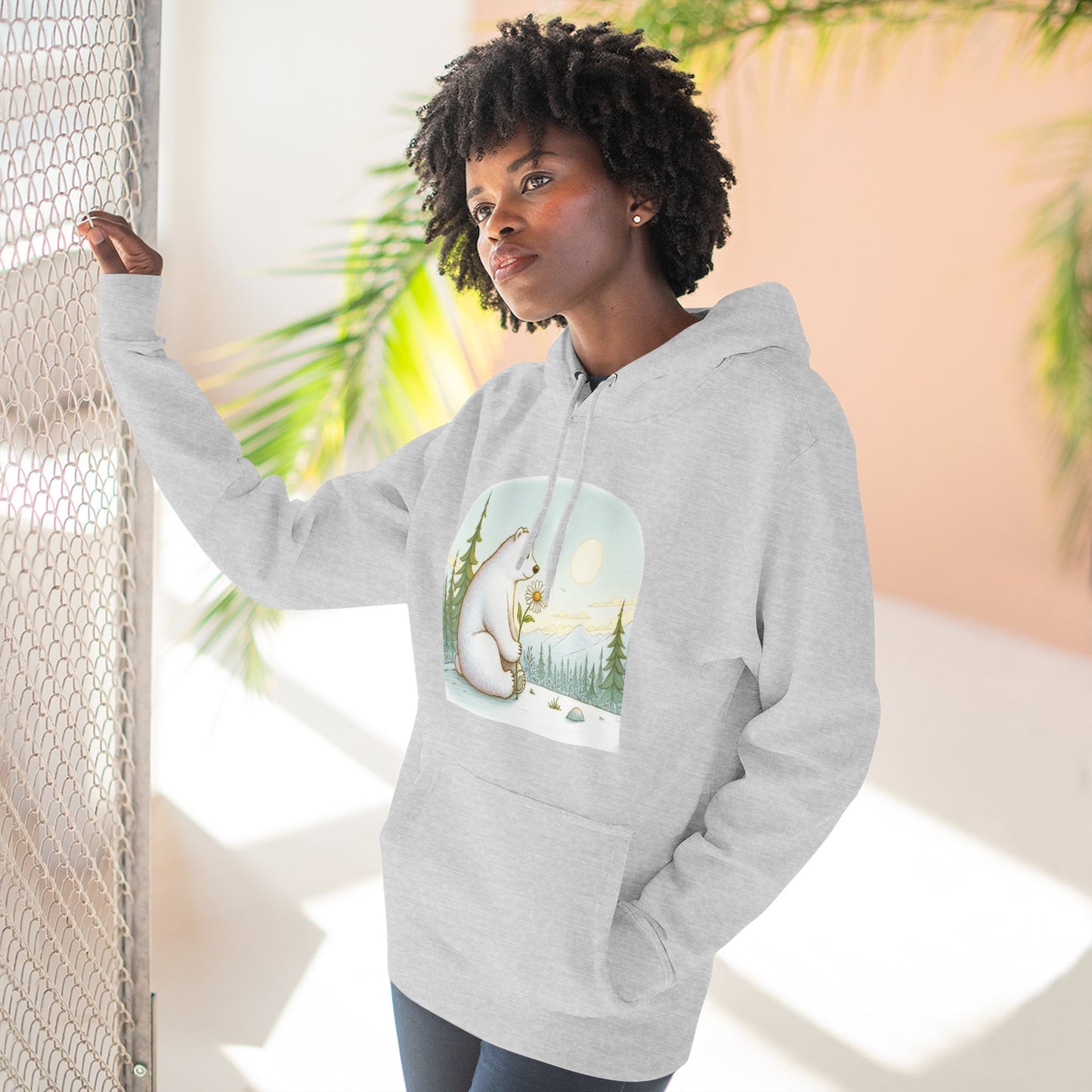 Polar Bear Mountain View Meadow Hoodie