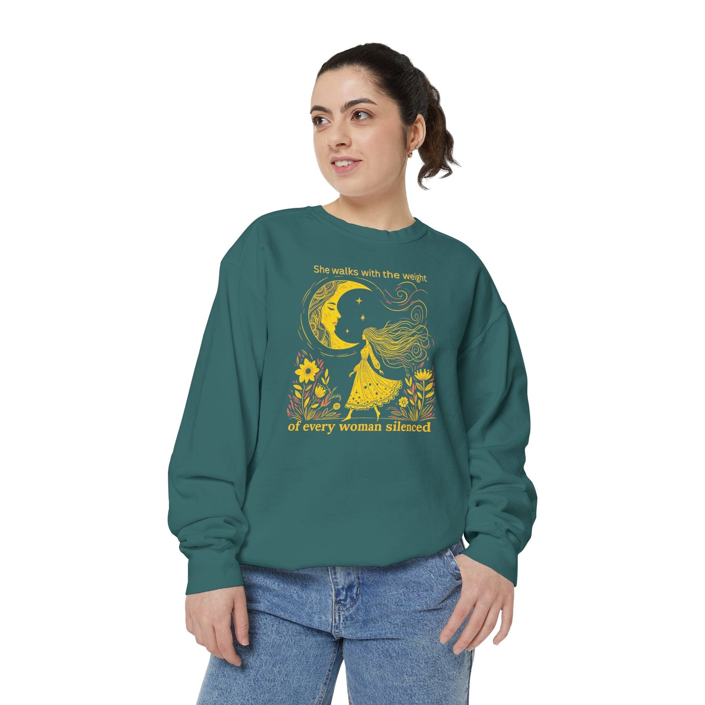 Comfort Colors She Walks With the Weight Sweatshirt