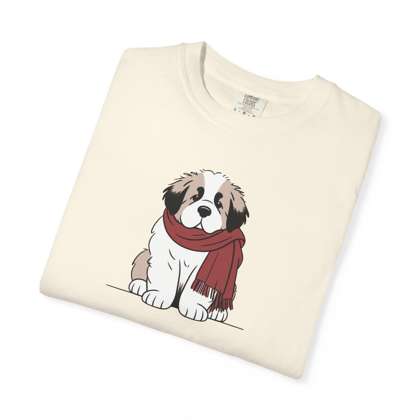 Winter Saint Bernard Comfort Colors Tee