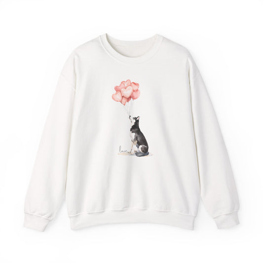 Husky Heart Balloons Sweatshirt | Pet Den Edition