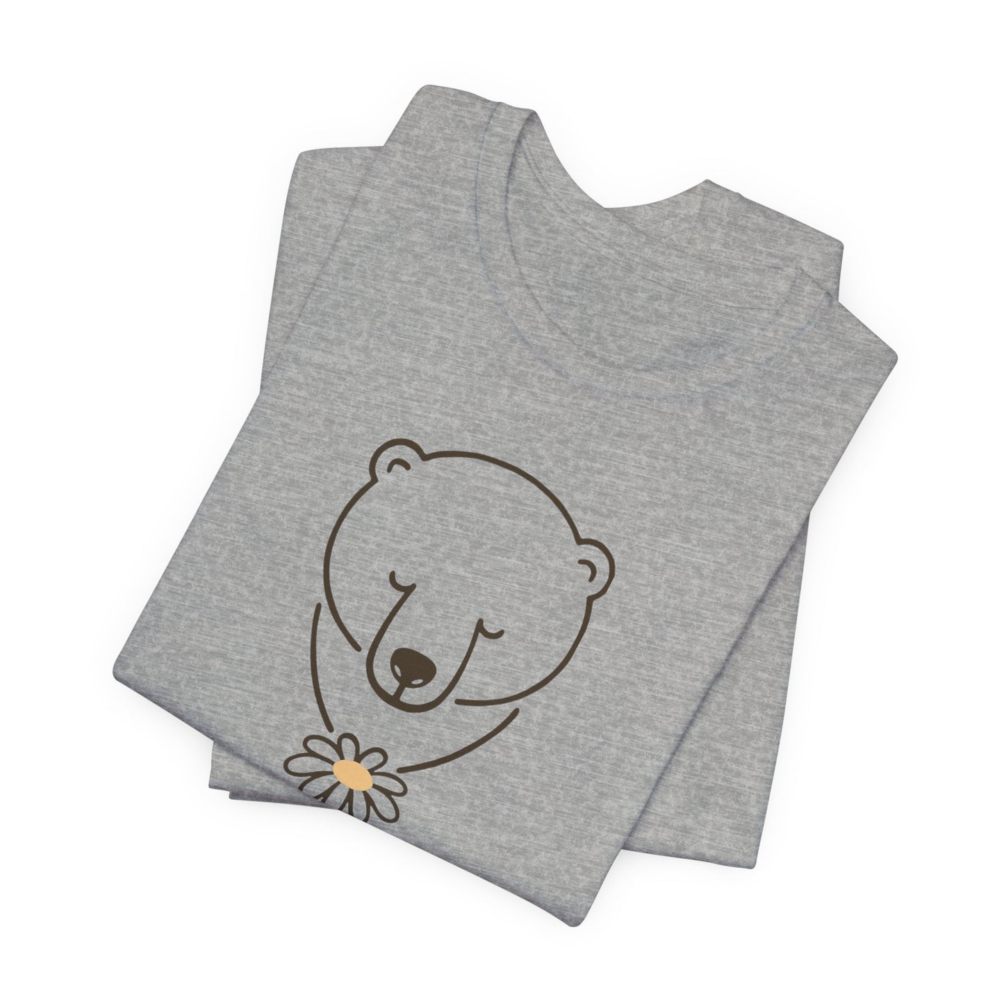 Minimalist Polar Bear & Daisy Tee