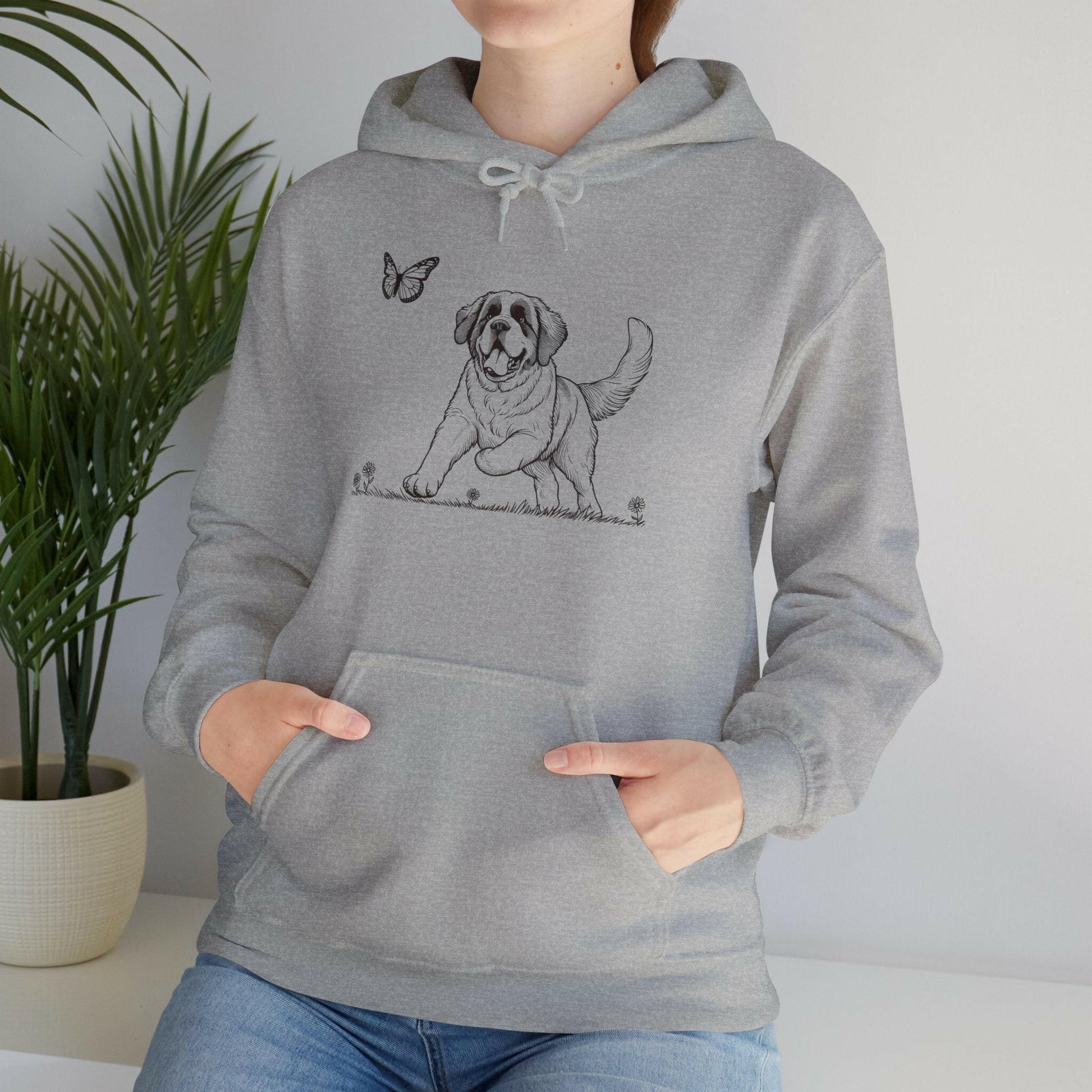 Playful Saint Bernard Puppy Unisex Hoodie - Stompy Paws