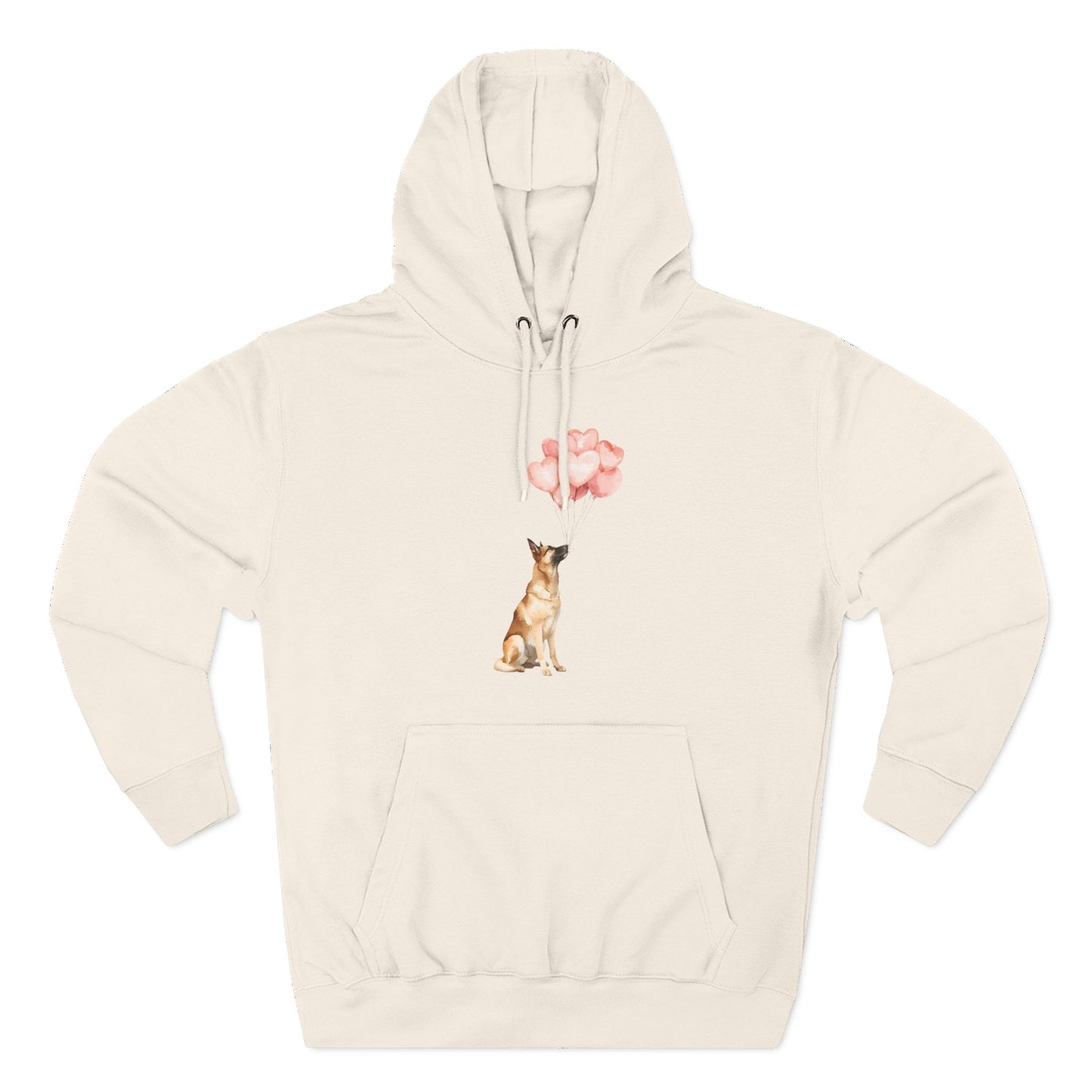Belgian Malinois Heart Balloons Hoodie