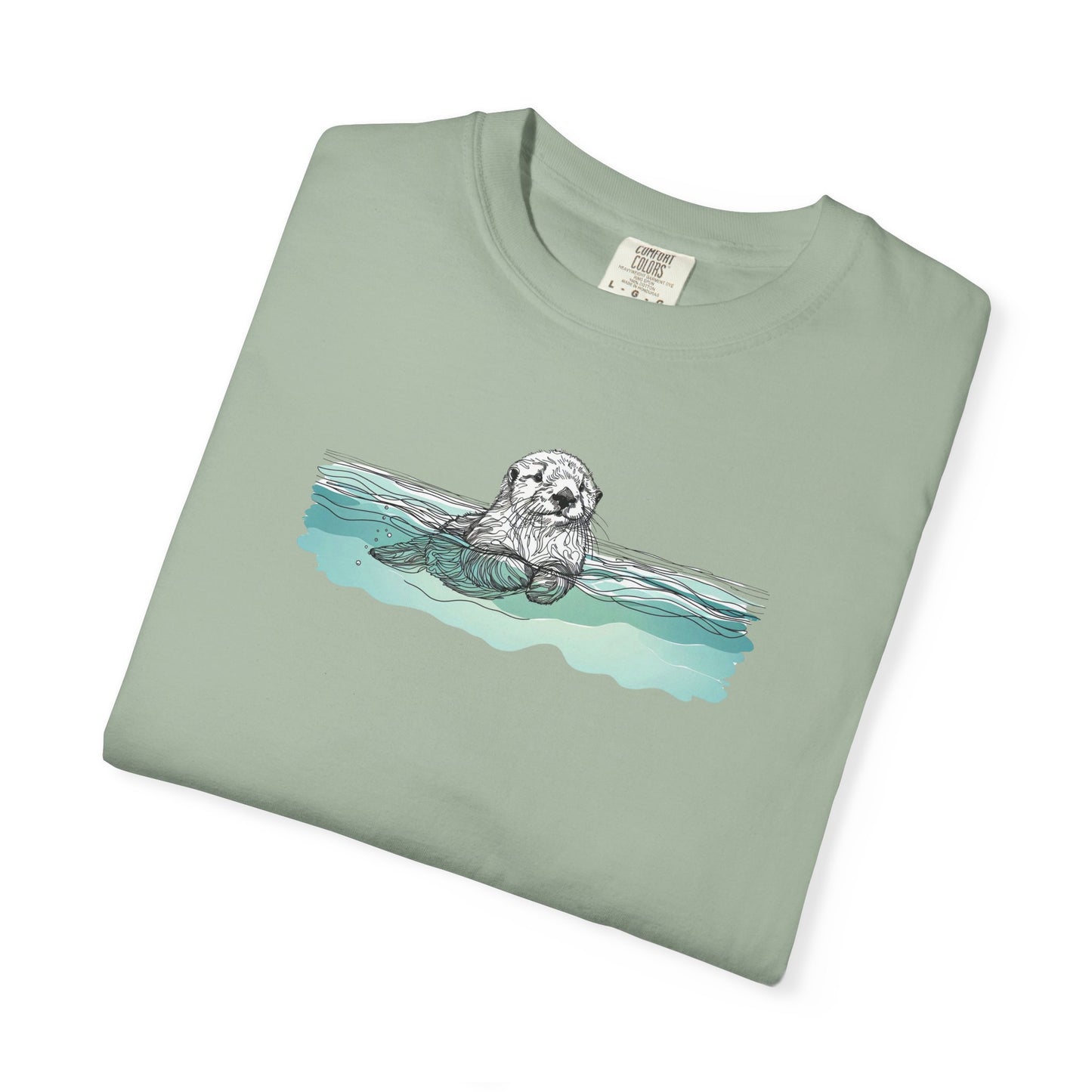 Otter in the Water Comfort Colors Tee