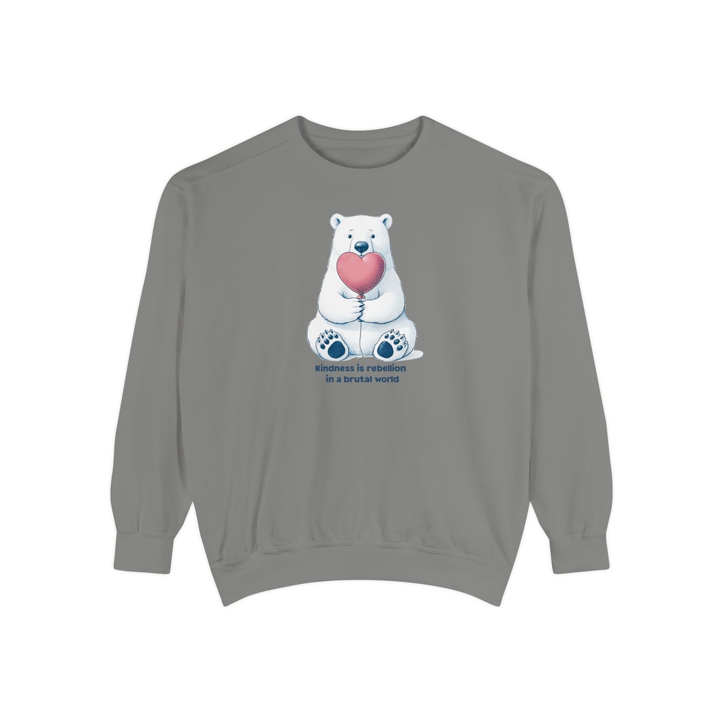 Comfort Colors Polar Bear Kindness Sweatshirt Tags