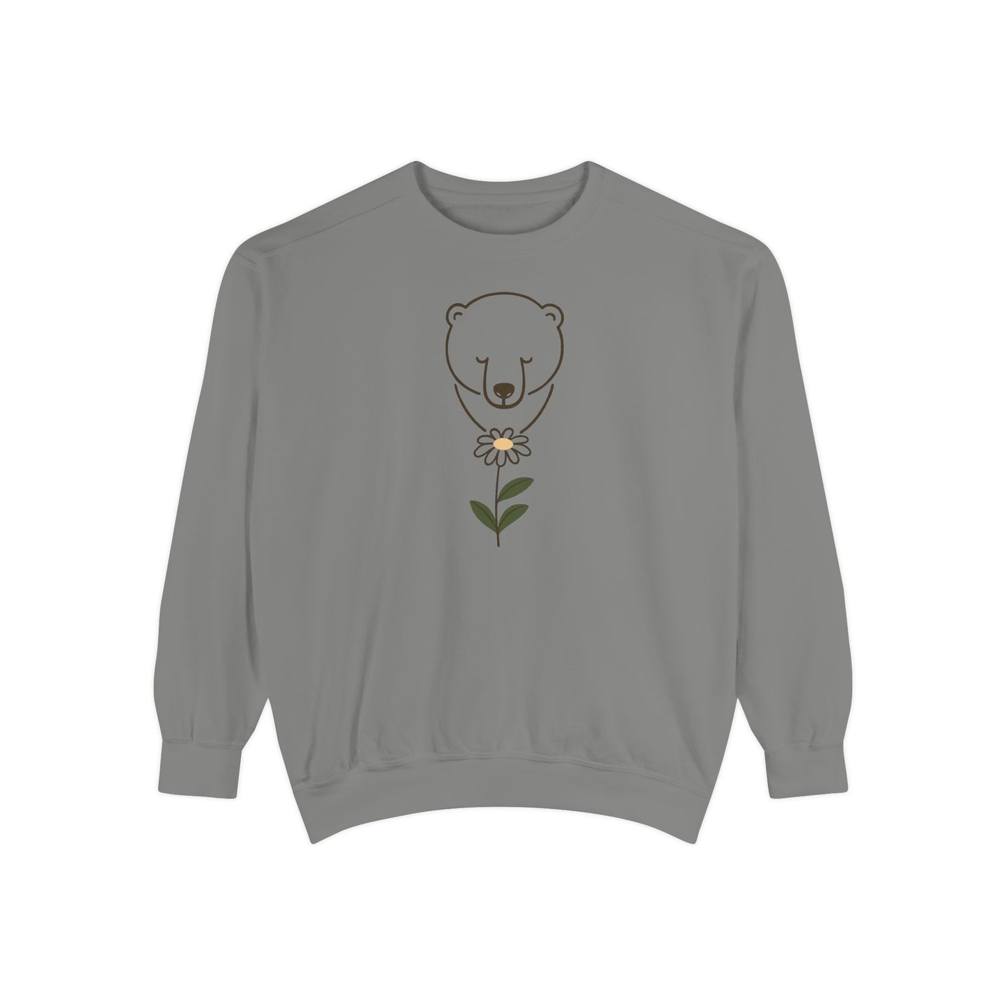 Polar Bear Daisy Comfort Colors Sweatshirt