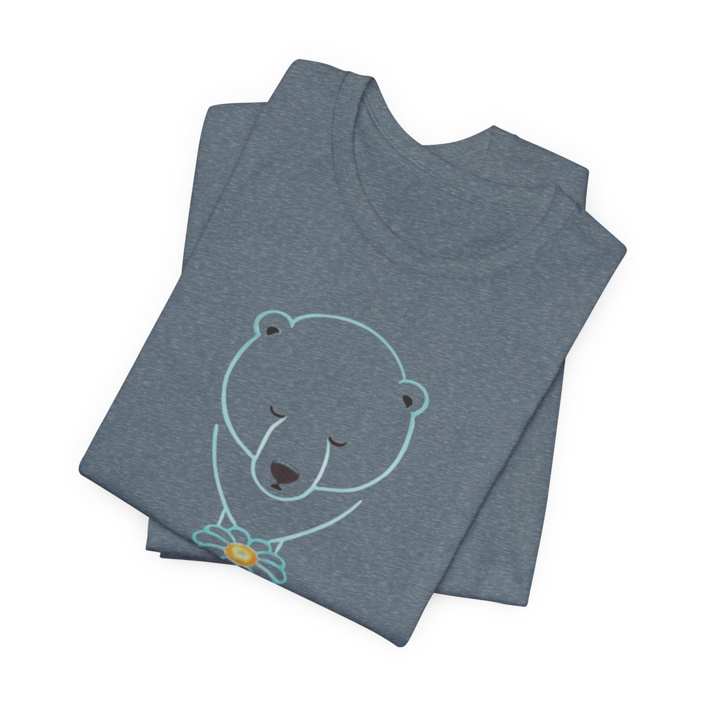 Minimalist Polar Bear & Daisy Tee