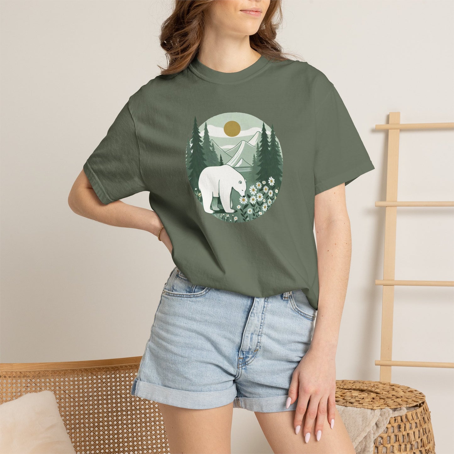 Polar Bear Mountain Meadow Comfort Colors Tee