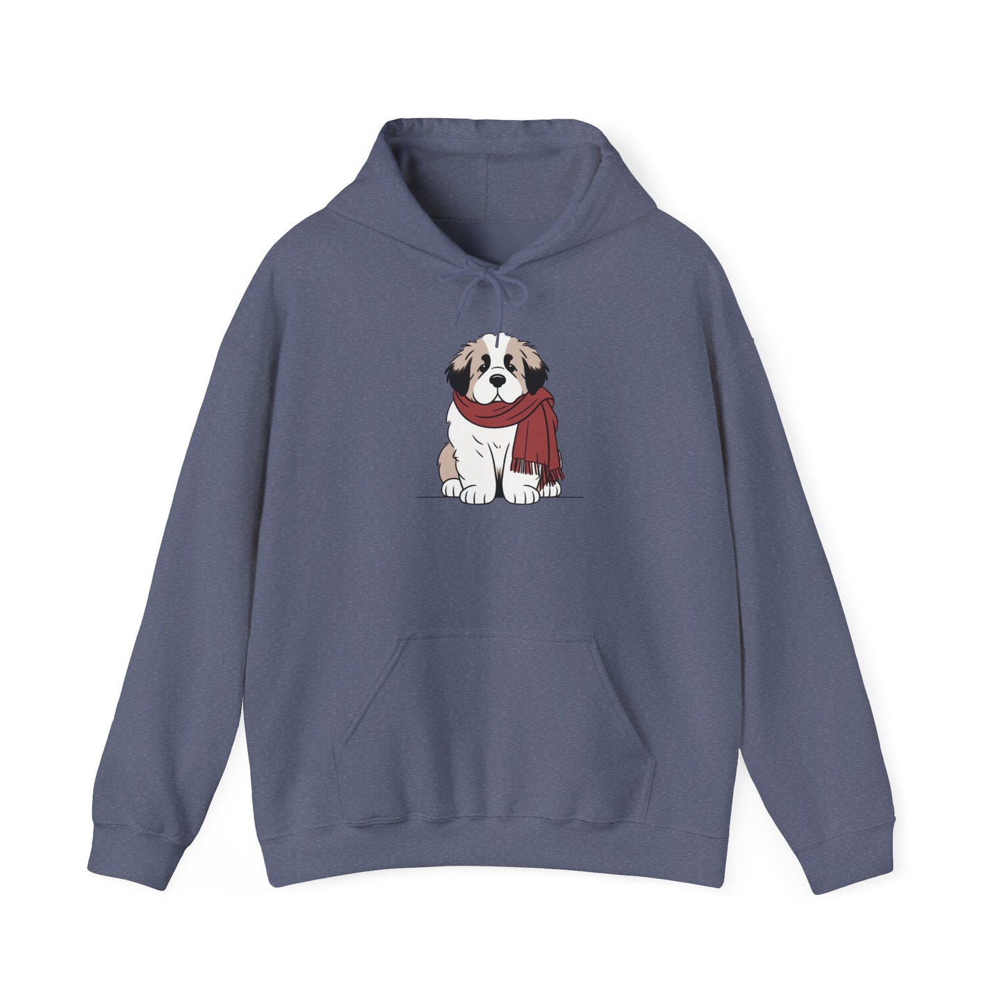 Saint Bernard Puppy Scarf  Premium Hoodie | Cozy Den Edition