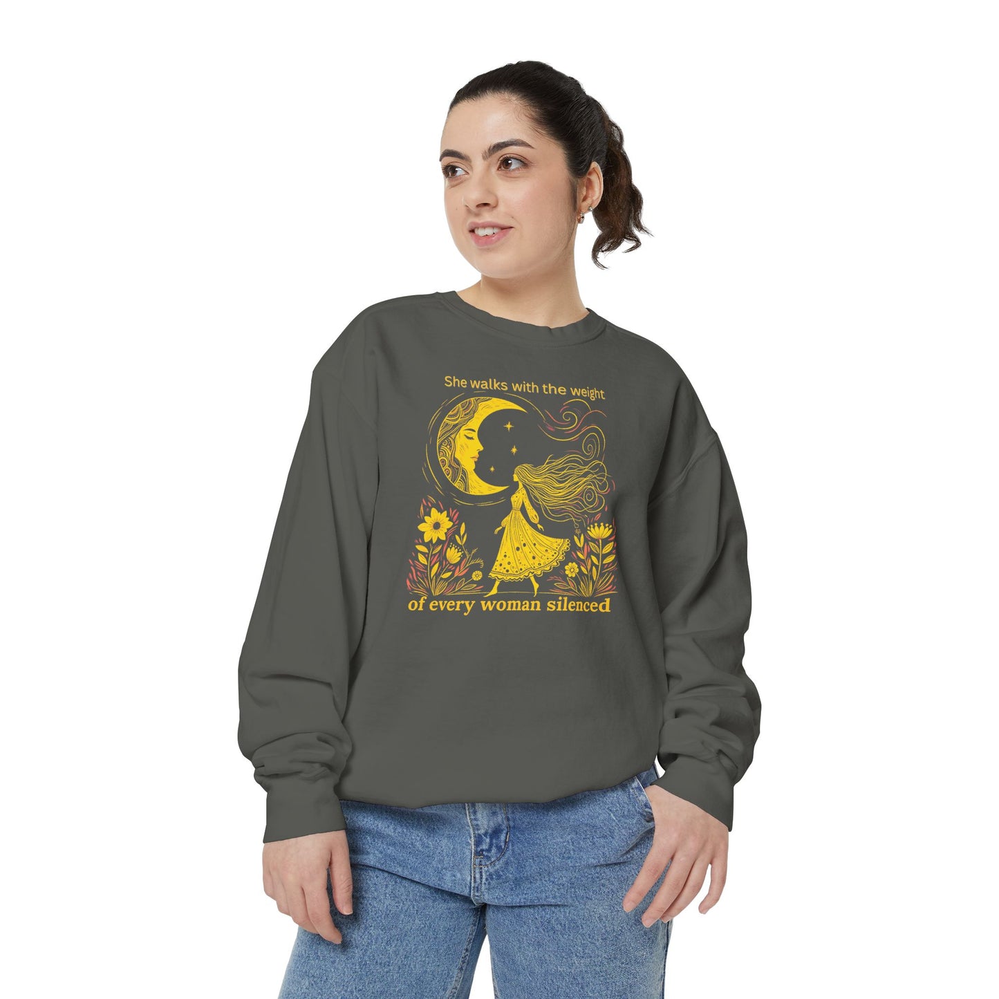 Comfort Colors She Walks With the Weight Sweatshirt
