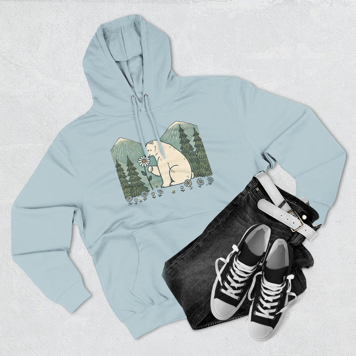 Woodland Polar Bear Hoodie