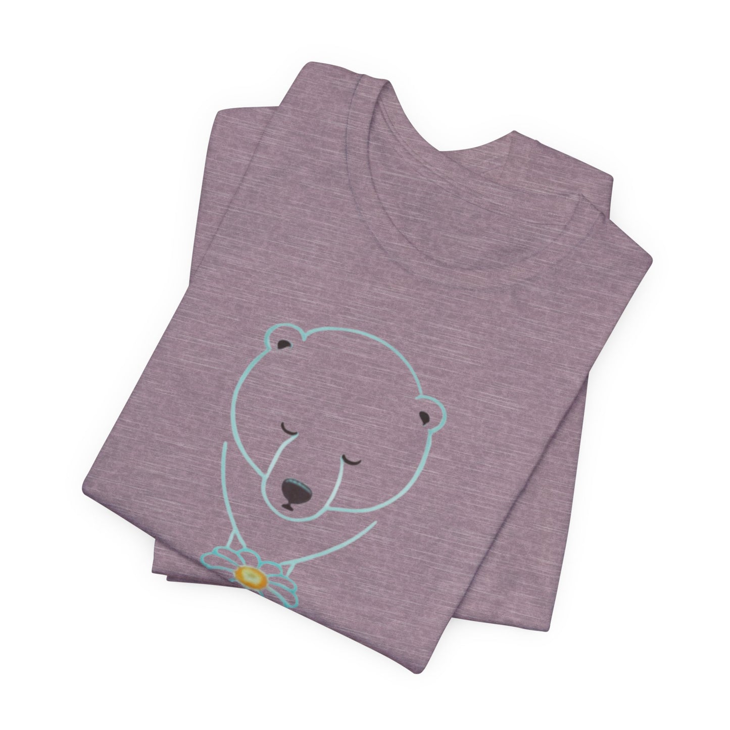 Minimalist Polar Bear & Daisy Tee