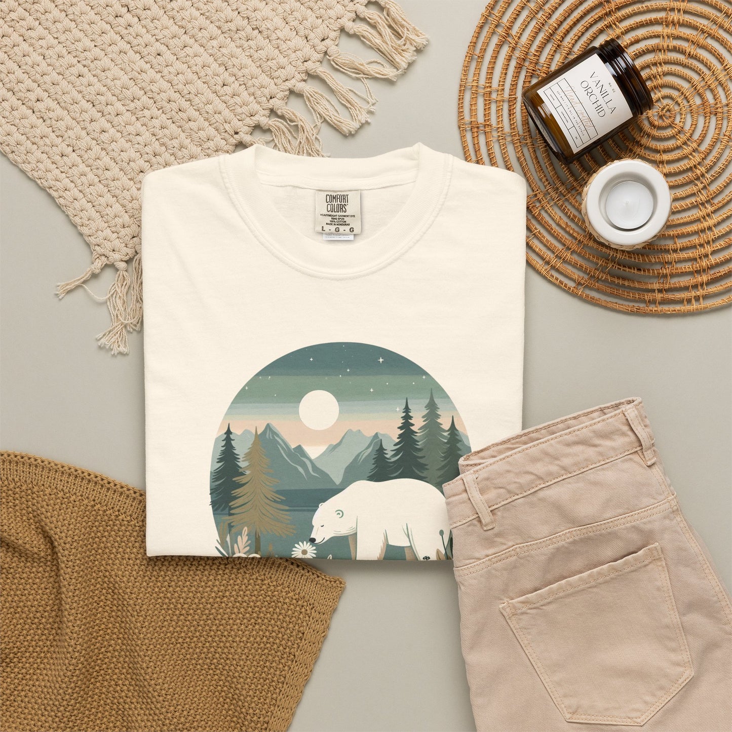 Moonlit Meadow Polar Bear Tee