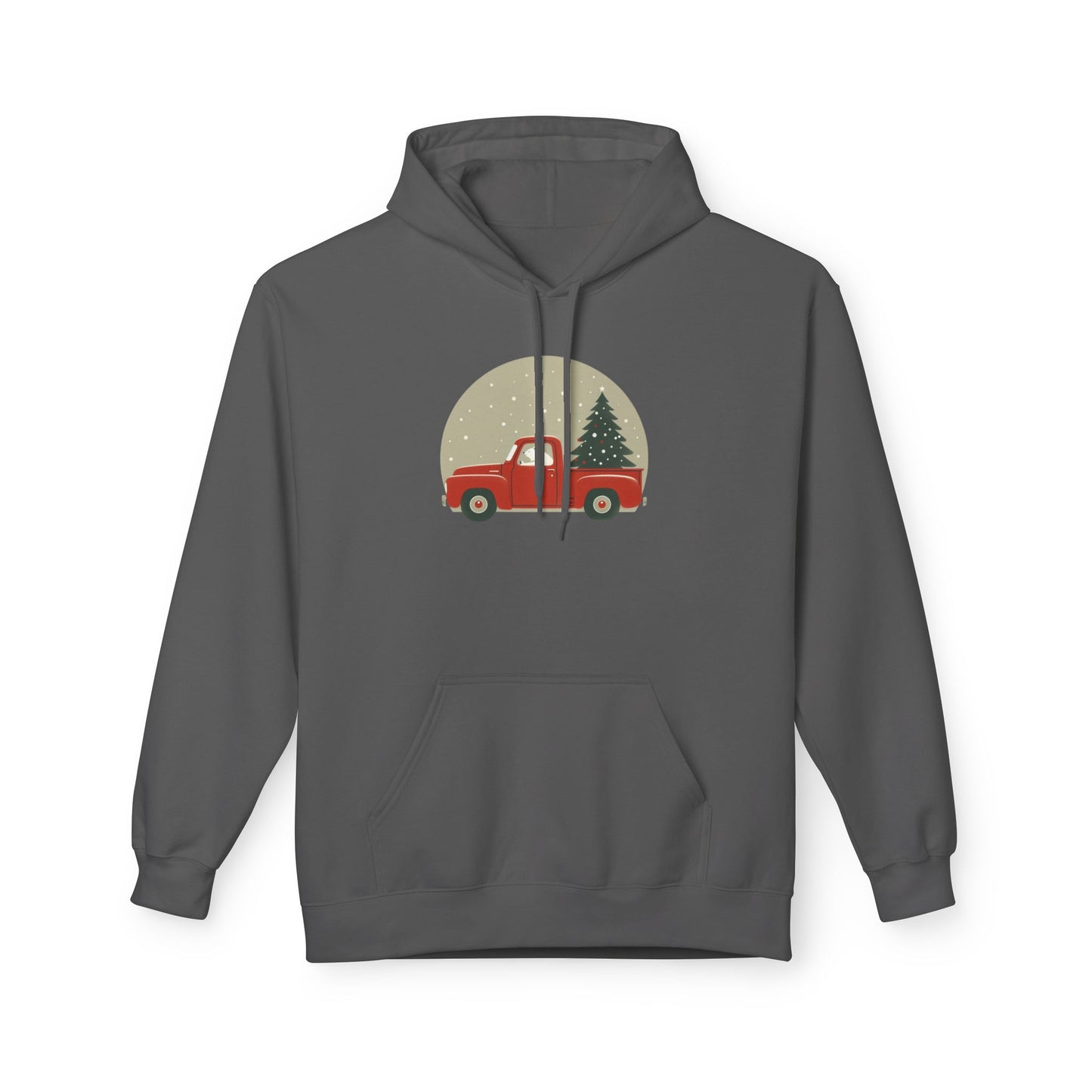 Snow Globe Delivery, Polar Bear Christmas Truck Design Midweight Hoodie
