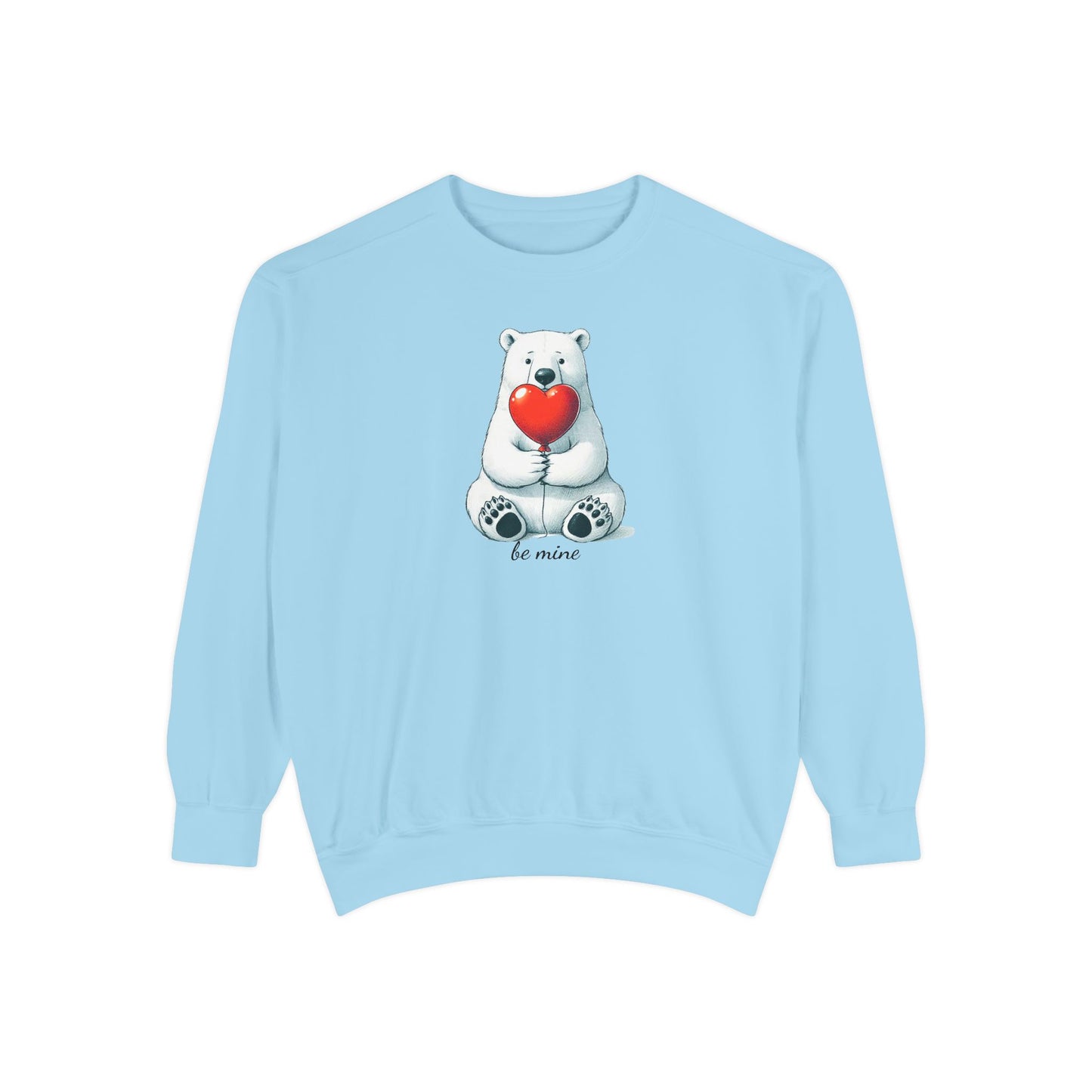 Be Mine Polar Bear Comfort Colors Sweatshirt