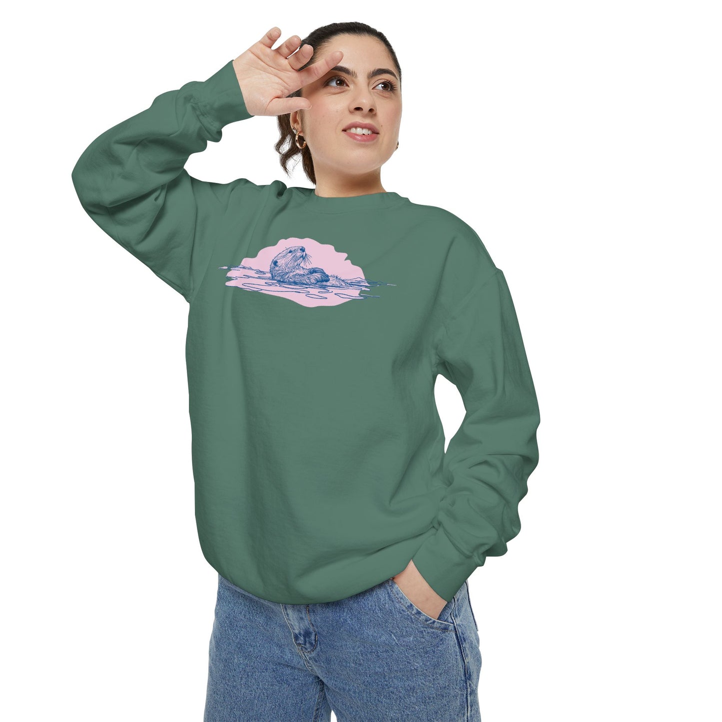 Coastal Otter Comfort Colors Sweatshirt