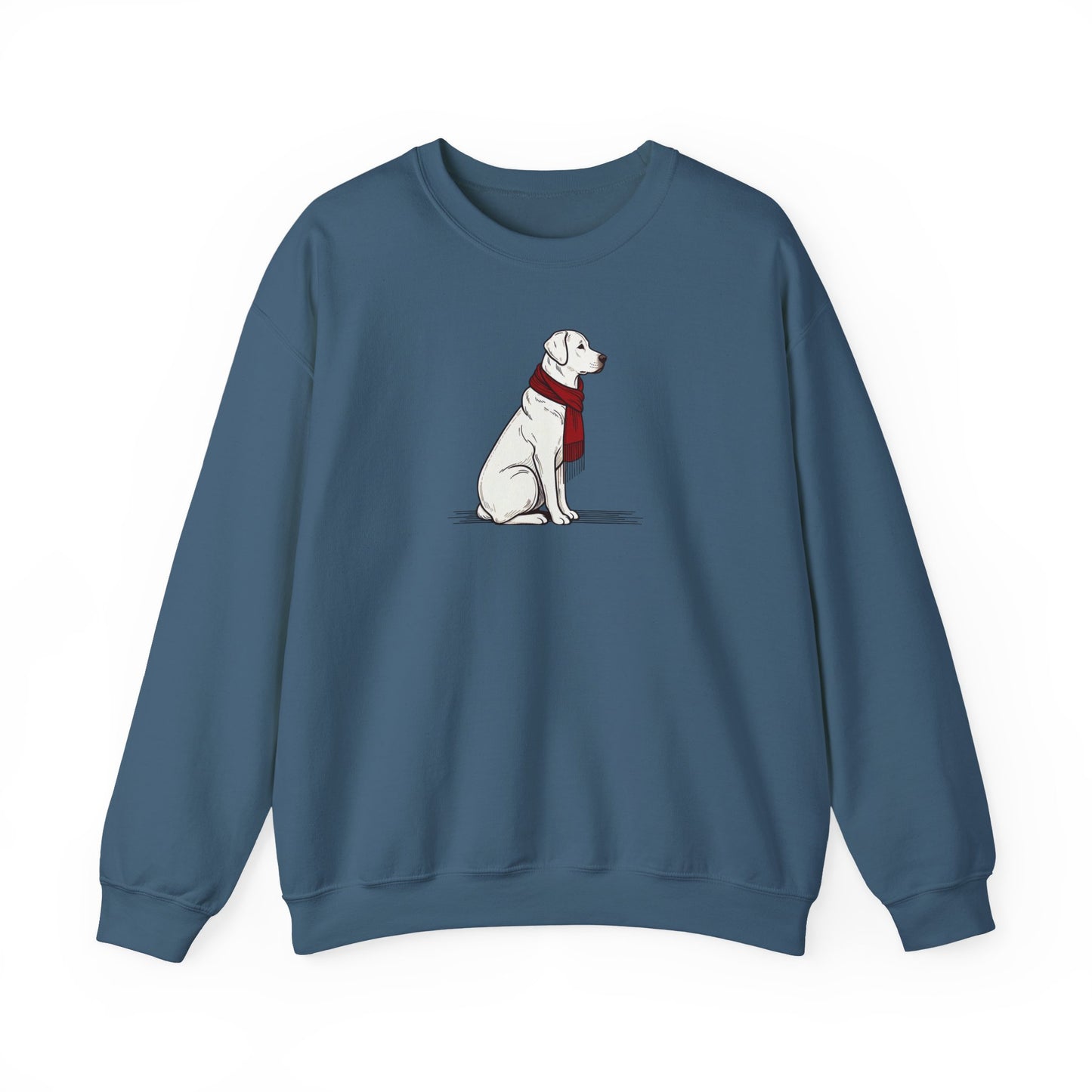 Yellow Lab Scarf Premium Sweatshirt | Cozy Den Edition