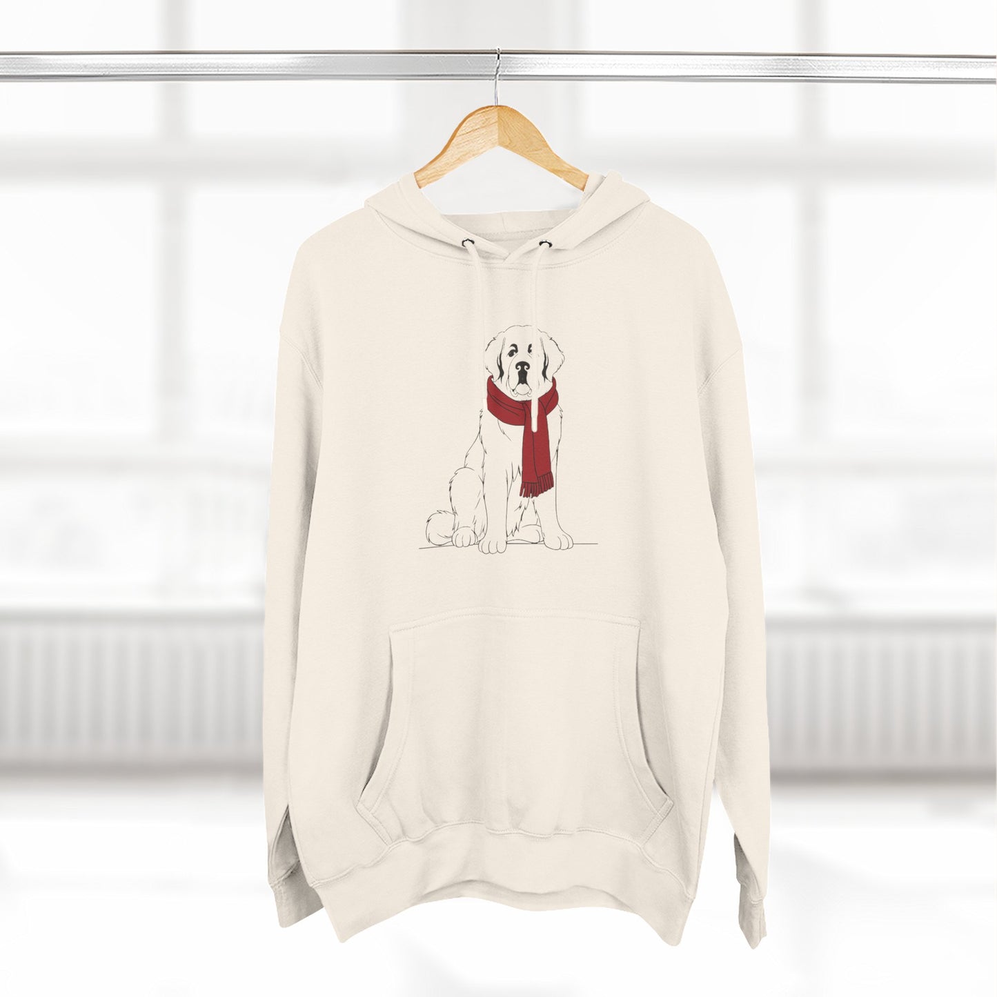 Great Pyrenees Winter Scarf Hoodie