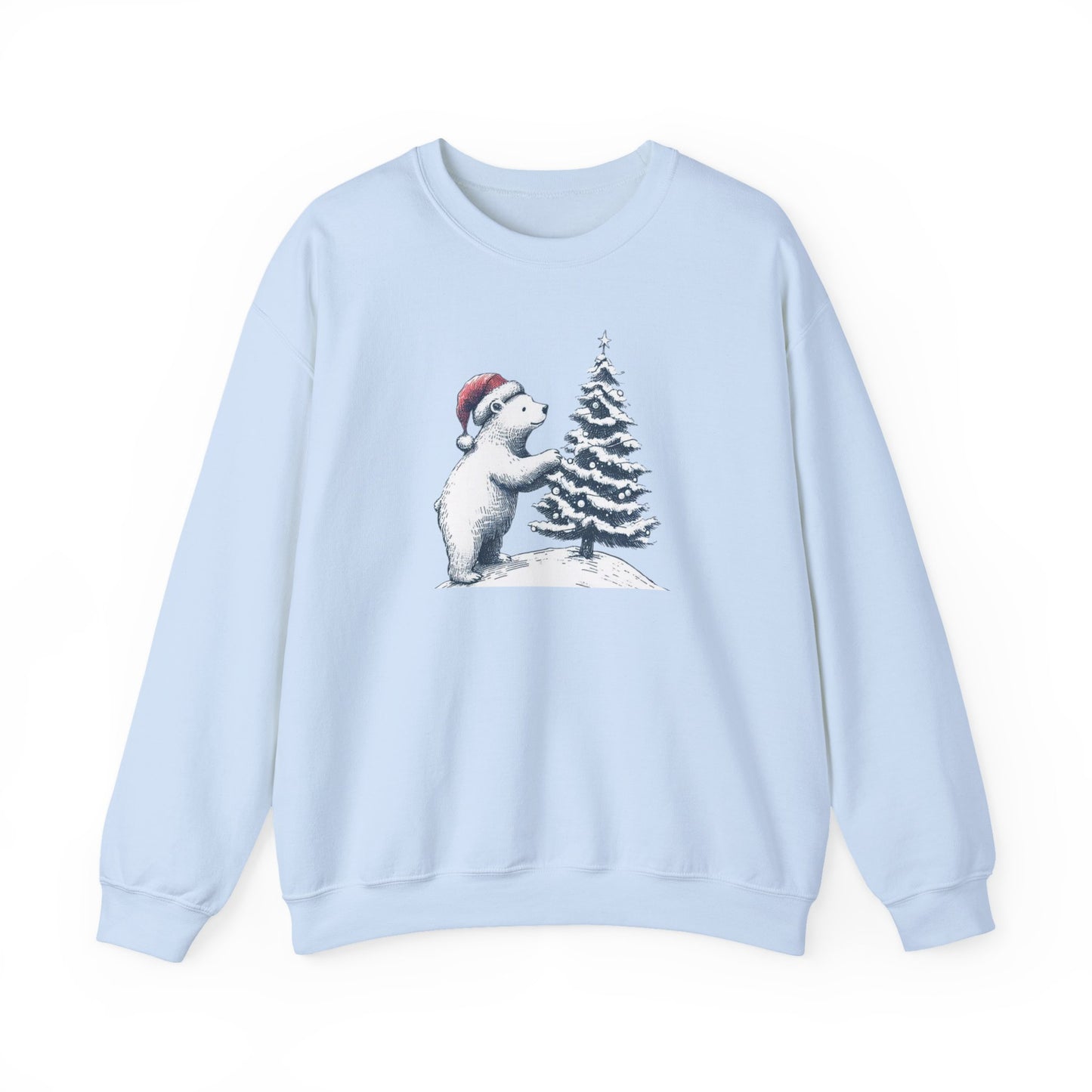 "Arctic Christmas" Polar Bear Ash Sweatshirt | Polar Den