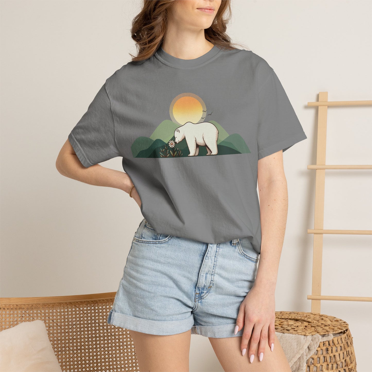 Polar Bear Sunrise T-Shirt — Wildflower Mountain Graphic
