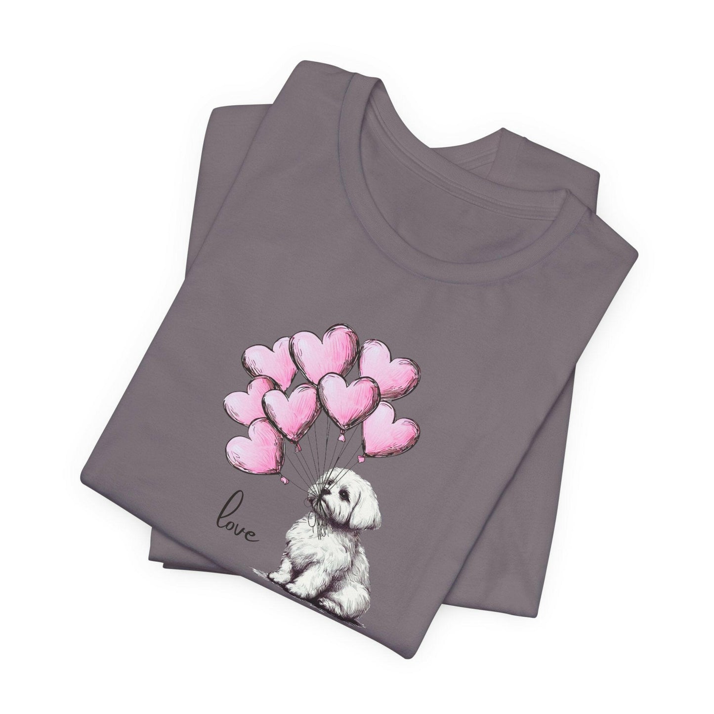 Maltese Dog Balloon Tee - Stompy Paws