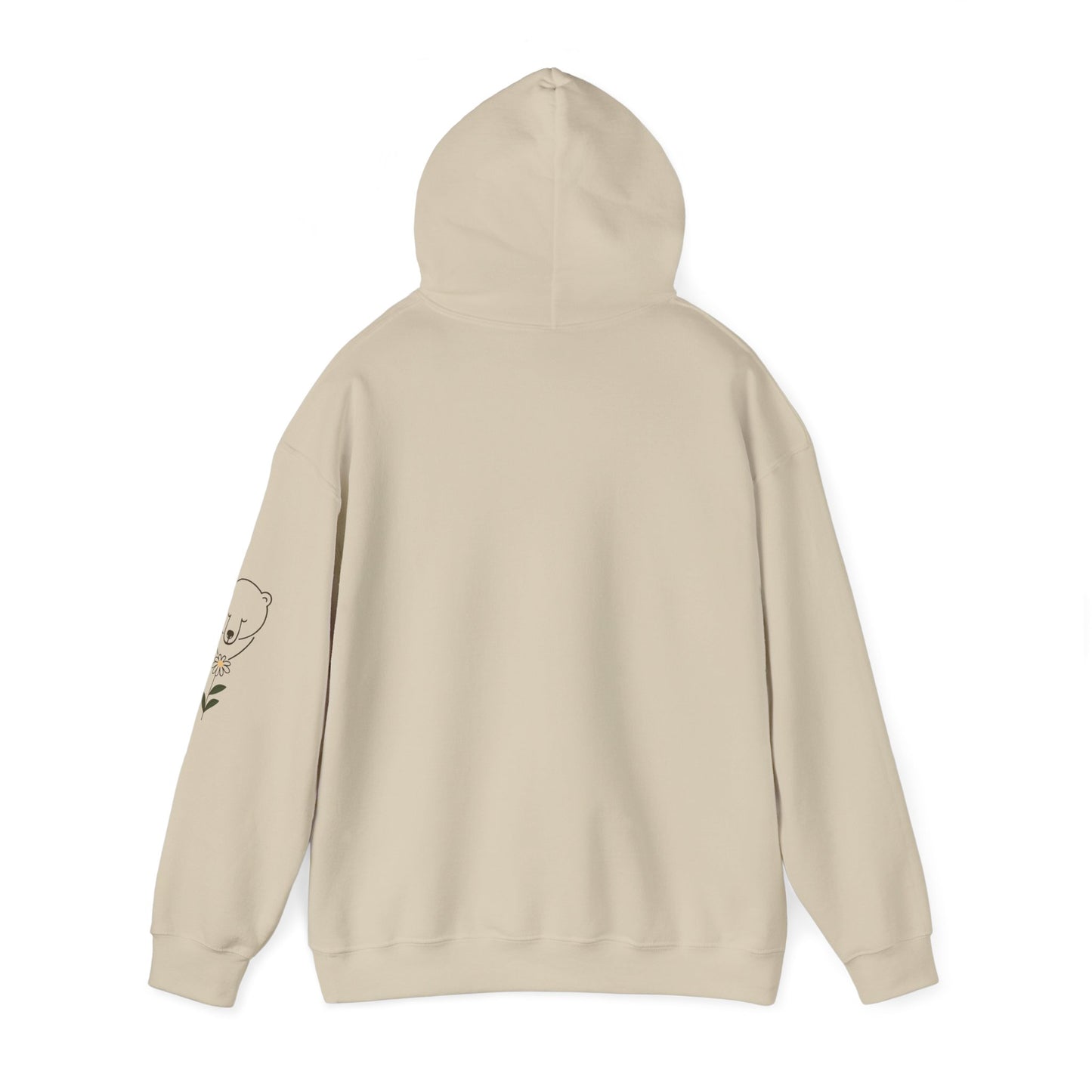 Minimalist Polar Bear & Daisy Hoodie