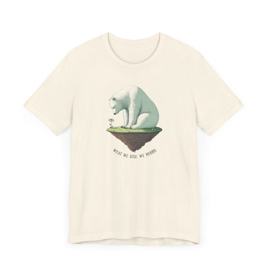 What We Lose, We Mourn – Polar Bear & Daisy T-Shirt