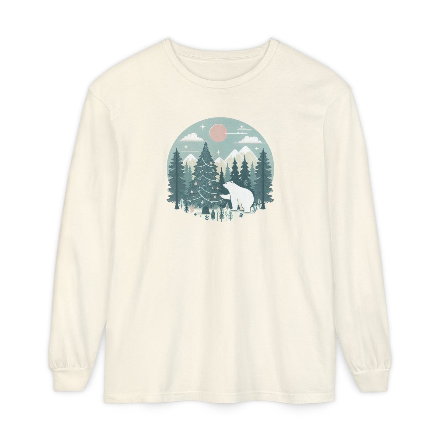 Festive Forest Polar Bear Long Sleeve | Holiday Den Edition