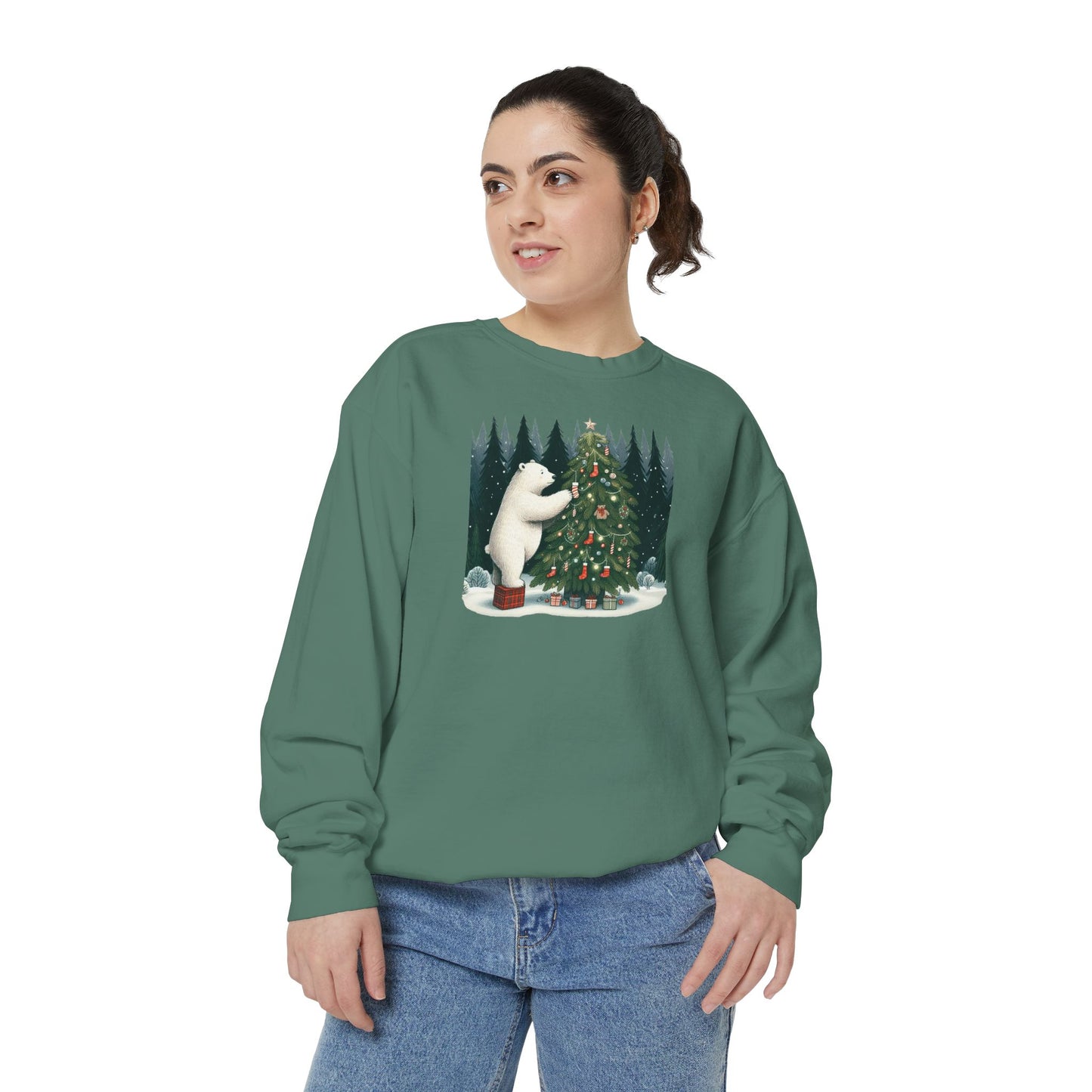Alpine Christmas Polar Bear Sweatshirt